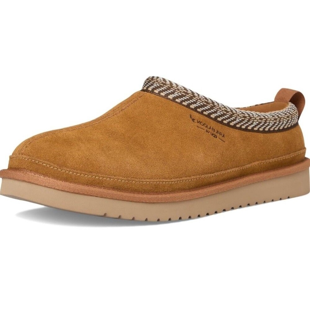 New Mens Koolaburra By Ugg Burree Lined Brown Slip On Slippers Shoe Size 8 M NIB